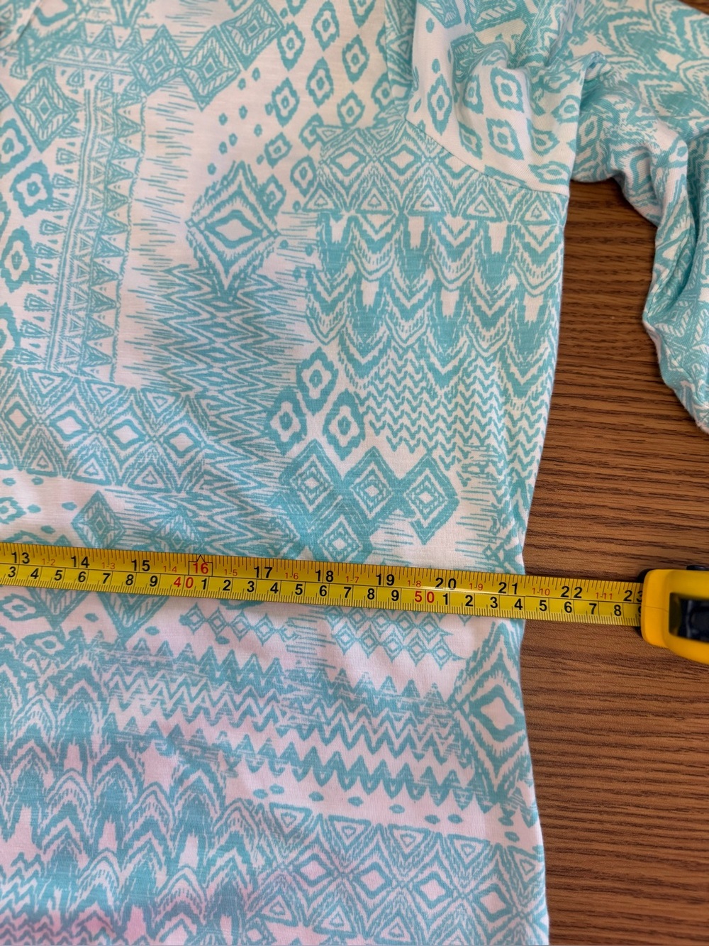 D&Co Henley NWOT Knit Tunic with Y Neck, Soft & Stretchy - Light Blue - Picture 6 of 12